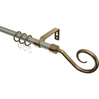 Gardinenstange Chrom matt / Messing Antik, Metall 16 mm Ø Olymp Allegra