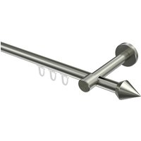Innenlauf Gardinenstangen Edelstahl-Optik 16 mm Ø Sinux Castello (Doppelkegel)
