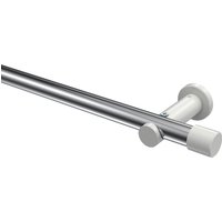 Gardinenstangen Chrom / Weiß, Metall 20 mm Ø Platon Santo