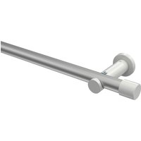 Gardinenstangen Silbergrau / Weiß, Metall 20 mm Ø Platon Santo