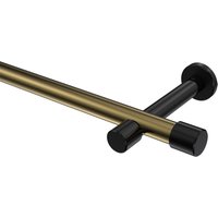 Gardinenstange Messing Antik / Schwarz, Metall 20 mm Ø Prestige Santo
