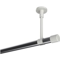 Gardinenstange (Deckenbefestigung) Chrom / Weiß, Metall 20 mm Ø Sonette Santo