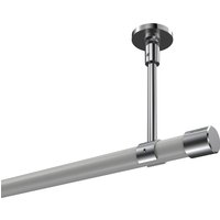 Gardinenstange (Deckenanbringung) Weiß / Chrom, Metall 20 mm Ø Sonette Santo