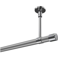 Gardinenstange (Deckenmontage) Silbergrau / Chrom, Metall 20 mm Ø Sonette Santo