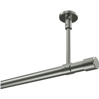 Gardinenstange (Deckenmontage) Edelstahl-Optik, Metall 20 mm Ø Sonette Santo