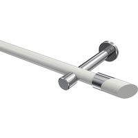 Gardinenstangen Weiß / Chrom, Metall 20 mm Ø Prestige Verano