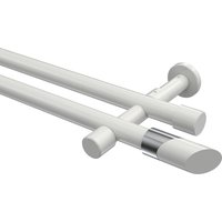 Vorhangstangen Weiß, Metall 20 mm Ø Prestige Verano, zweiläufig