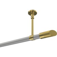 Vorhangstange (Deckenanbringung) Weiß / Messing-Optik, Metall 20 mm Ø Sonette Verano