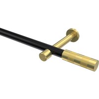 Gardinenstange Schwarz / Messing-Optik, Metall 20 mm Ø Prestige Mavell