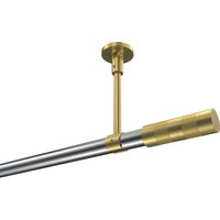 Vorhangstange (Deckenmontage) Chrom / Messing-Optik, Metall 20 mm Ø Sonette Mavell