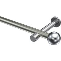 Gardinenstange Edelstahl-Optik / Chrom, Metall 20 mm Ø Prestige Luino