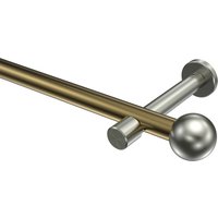 Vorhangstange Messing Antik / Edelstahl-Optik, Metall 20 mm Ø Prestige Luino