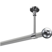 Gardinenstange (Deckenbefestigung) Weiß / Chrom, Metall 20 mm Ø Sonette Luino