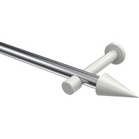 Vorhangstangen Chrom / Weiß, Metall 20 mm Ø Prestige Savio
