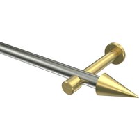 Gardinenstange Edelstahl-Optik / Messing-Optik 20 mm Ø Prestige Savio