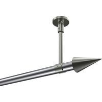 Gardinenstange (Deckenmontage) Chrom / Edelstahl-Optik, Metall 20 mm Ø Sonette Savio