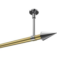 Gardinenstange (Deckenbefestigung) Messing-Optik / Chrom, Metall 20 mm Ø Sonette Savio
