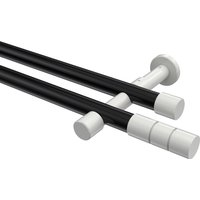 Stilgarnitur Schwarz / Weiß, Metall 20 mm Ø Prestige Elanto, 2-läufig