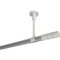 Vorhangstange (Deckenmontage) Silbergrau / Weiß, Metall 20 mm Ø Sonette Elanto