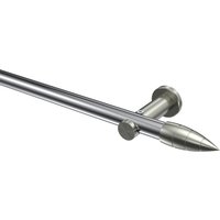 Gardinenstange Chrom / Edelstahl-Optik, Metall 20 mm Ø Platon Samanto