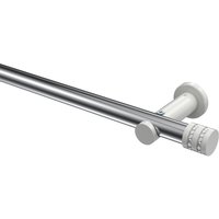 Gardinenstange Chrom / Weiß, Metall 20 mm Ø Platon Estana