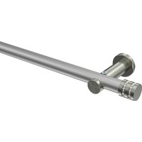 Vorhangstange Silbergrau / Edelstahl-Optik, Metall 20 mm Ø Platon Estana