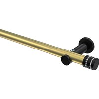 Gardinenstange Messing-Optik / Schwarz, Metall 20 mm Ø Platon Estana