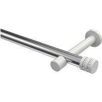Gardinenstangen Chrom / Weiß, Metall 20 mm Ø Prestige Estana