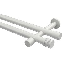 Vorhangstange Weiß, Metall 20 mm Ø Prestige Estana, 2-läufig