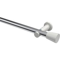 Gardinenstangen Chrom / Weiß, Metall 20 mm Ø Platon Sitra