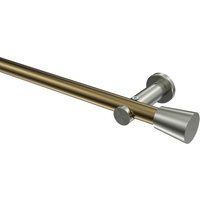 Vorhangstange Messing Antik / Edelstahl-Optik, Metall 20 mm Ø Platon Sitra