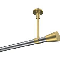 Vorhangstange (Deckenmontage) Chrom / Messing-Optik, Metall 20 mm Ø Sonette Sitra