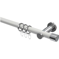 Vorhangstangen Weiß / Chrom, Metall 20 mm Ø Platon Santo