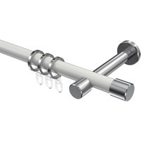 Vorhangstange Weiß / Chrom, Metall 20 mm Ø Prestige Santo