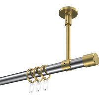 Vorhangstange (Deckenmontage) Chrom / Messing-Optik, Metall 20 mm Ø Sonette Santo