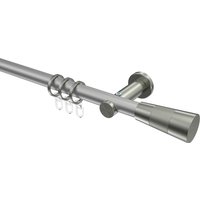 Vorhangstange Silbergrau / Edelstahl-Optik, Metall 20 mm Ø Platon Tanara