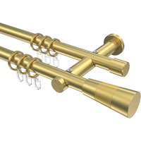 Vorhangstange Messing-Optik 20 mm Ø Platon Tanara, zweiläufig