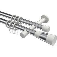 Stilgarnituren Chrom / Weiß, Metall 20 mm Ø Prestige Tanara, doppelläufig