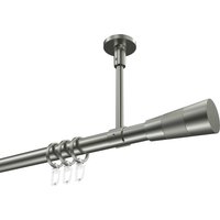 Vorhangstange (Deckenmontage) Edelstahl-Optik, Metall 20 mm Ø Sonette Tanara