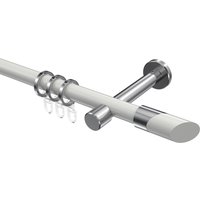 Gardinenstangen Weiß / Chrom, Metall 20 mm Ø Prestige Verano