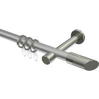 Vorhangstange Silbergrau / Edelstahl-Optik, Metall 20 mm Ø Prestige Verano