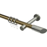Vorhangstange Messing Antik / Edelstahl-Optik, Metall 20 mm Ø Prestige Verano