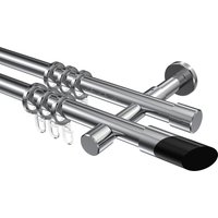 Vorhangstange Chrom, Metall 20 mm Ø Prestige Verano, 2-läufig
