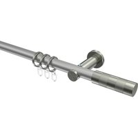 Vorhangstange Silbergrau / Edelstahl-Optik, Metall 20 mm Ø Platon Mavell