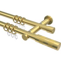 Vorhangstangen Messing-Optik 20 mm Ø Platon Mavell, 2-läufig