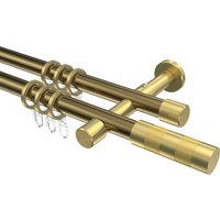 Gardinenstange Messing Antik / Messing-Optik, doppelläufig Metall 20 mm Ø Prestige Mavell