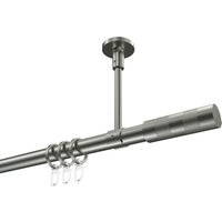 Gardinenstange (Deckenbefestigung) Edelstahl-Optik, Metall 20 mm Ø Sonette Mavell