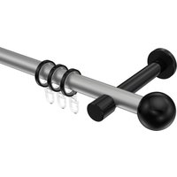 Stilgarnitur Silbergrau / Schwarz, Metall 20 mm Ø Prestige Luino