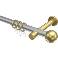 Vorhangstange Silbergrau / Messing-Optik, Metall 20 mm Ø Prestige Luino