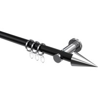 Vorhangstangen Schwarz / Chrom, Metall 20 mm Ø Platon Savio